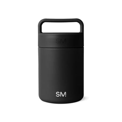 Simple Modern Insulated Food Jar with Handle | 12oz | Black | Provision Stainless Steel Food Jar, Lunch Container | Leak Proof for Kids, Adults, Smoothie Bowl, Soup | Midnight Black - color: - Midnight Black, size: 12 Ounces