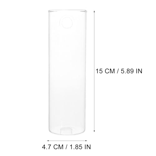 Amosfun Glass Hanging Planter Wall Vase Set, Large Cylindrical Hydroponic Glass Flower Vases with Crystal Mud and No-Trace Nails, Wall-Mount Terrarium for Indoor and Outdoor Plant Decor