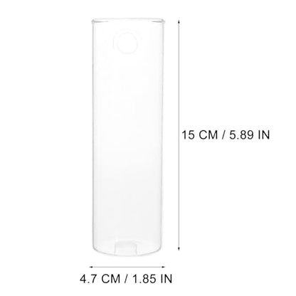 Amosfun Glass Hanging Planter Wall Vase Set, Large Cylindrical Hydroponic Glass Flower Vases with Crystal Mud and No-Trace Nails, Wall-Mount Terrarium for Indoor and Outdoor Plant Decor