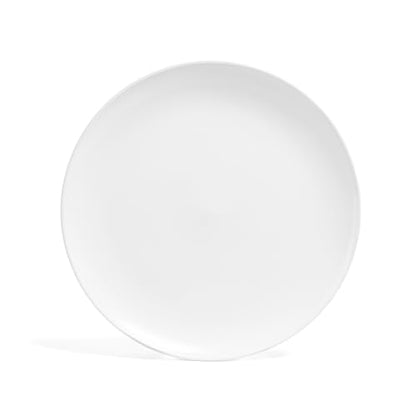over&back Coupe Stoneware Serving Platter - Elegant 1-Piece Round Serving Platter to Complete Your Kitchen Set - 13.1" x 13.1" - Semi-Matte White - color: White, size: Round Platter