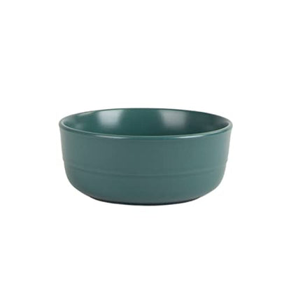 Double Line 6.25"/24 oz Cereal Bowl, Set of 6, Emerald Green - color: Emerald Green, size: Cereal Bowl