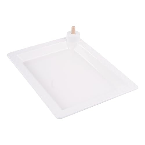 White Serving Tray - 12" x 9" Ceramic Rectangular Tray with Peg for Interchangeable Decorative Topper, Trays for Serving Food, Serving Platters and Trays, Serving Platter for Appetizers - style: White Rectangular Platter