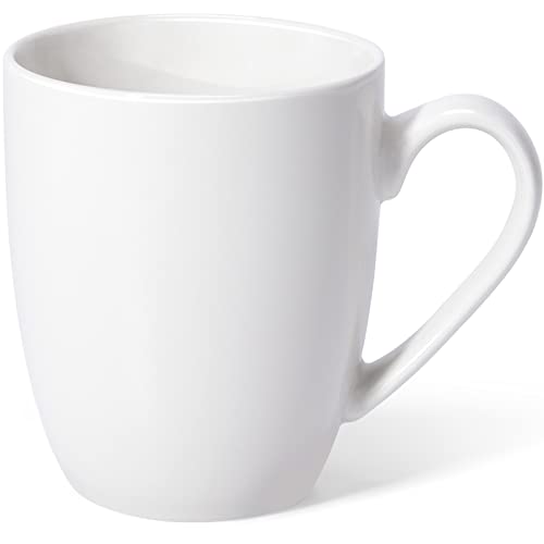 Urbanstrive 16 oz Large Coffee Mug with Handle Tea Cup Novelty Coffee Cup Idea Gift for Men Women Office Work, White (White) - color: White