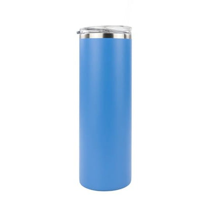 Hogg 20 oz Skinny - Steel Blue, Powder Coated Tumblers for Laser Engraving, Engravable Tumblers Bulk, Stainless Steel Cups Bulk, Insulated Cups with Lids - color: Steel Blue