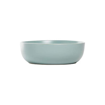 10 Strawberry Street Wazee Matte Coupe Dinnerware, Bowl, Mineral Blue, Set of 6 - color: Mineral Blue, size: 7.5" Dinner Bowl, style: Dinner Bowl