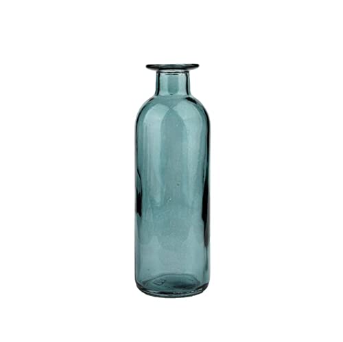 Glass Bud Vase, 1pc Small Vases for Flowers, Decorative Glass Bottle, Mini Flower Vase Centerpiece for Wedding, Vintage Vase for Rustic Home Decor, Living Room, Office Desk (Small-Green) - color: Small-green