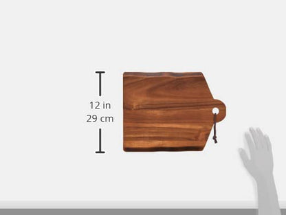 Rachael Ray Pantryware Wood Cutting Board With Handle/Wood Serving Board With Handle - 14 Inch x 11 Inch, Brown | (Pack of 4) - size: 14.7"L x 11.7"W (Pack of 4)