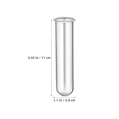 Yardwe 5Pcs Clear Glass Test Tubes Plant Propagation Station - Hydroponic Vases for Home and Office Decor