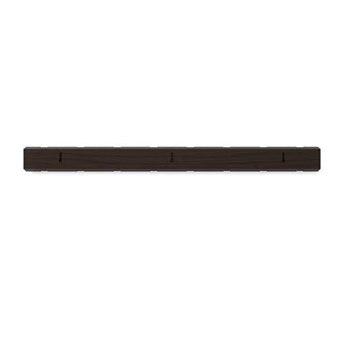 Umbra Flip Coat Rack, Wall Mount 8-Hook, Space Saving, Walnut/Black | Real wood and steel build, retractable hooks fold flat, holds coats bags and scarves, easy install - color: Walnut/Black, size: 8-Hook