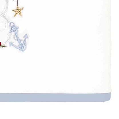 Avanti Linens - Bath Towels, Soft Cotton Velour, Embroidered, Festive Home Decor, Set of 2 (Coastal Snowman Collection) - size: 2pc Bath Towels
