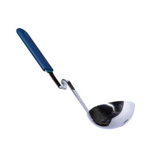 Souper Cubes Soup Ladle Stainless Steel with Patented Pot Hook, Blueberry | Durable Stainless Steel Ladle Hooks to Your Pot to Help Prevent Drips and Keep Counters and Stovetop Clean - color: Blueberry, size: Ladle 1-Pack