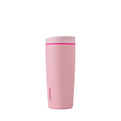 Owala SmoothSip Slider Insulated Stainless Steel Coffee Tumbler, Reusable Iced Coffee Cup, Hot Coffee Travel Mug, BPA Free 20 oz, Pucker Up - color: Pucker Up, size: 20 Ounces, style: No Handle