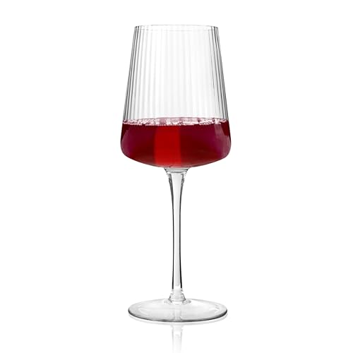 ARTLAND Soho Optic 8.5 oz Champagne Flute & 14 oz Goblet (8-Piece Set) - Stemmed Glasses for Weddings, Parties - Versatile for Cocktails, Prosecco, Wine Excellent Gift Idea, Dishwasher Safe (Clear) - color: Clear, style: Goblet & Champagne Flute (8-Piece)