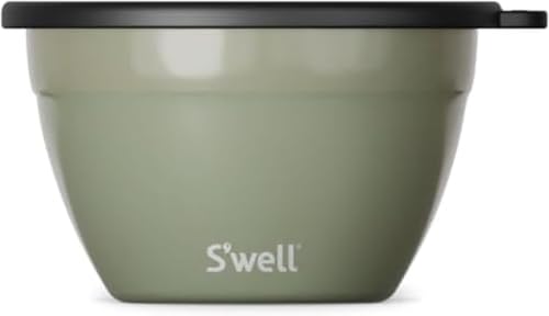 S'well Stainless Steel Salad Bowl Kit, Mountain Sage, Comes with 2oz Mini Canister and Removable Tray for Organization, Leakproof, Easy to Clean, Dishwasher Safe 64oz (Pack of 8) - color: Mountain Sage, size: 64oz (Pack of 8)