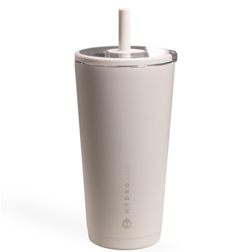 HydroJug Everyday Tumbler 20 oz, Ceramic-Lined Straw Cup, Linen - color: Linen, size: 20 Ounces