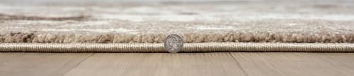 Keen Home Design Abstract Non-Shedding Entryway Rug, Soft Thick Pile, 2x3 | Polypropylene High Pile, Jute Back; Ideal For Bedside, Entryway, Home Office, Nursery - color: Skies Beige, size: 2' x 3' (Rectangular)
