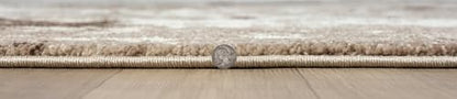 Keen Home Design Abstract Non-Shedding Entryway Rug, Soft Thick Pile, 2x3 | Polypropylene High Pile, Jute Back; Ideal For Bedside, Entryway, Home Office, Nursery - color: Skies Beige, size: 2' x 3' (Rectangular)