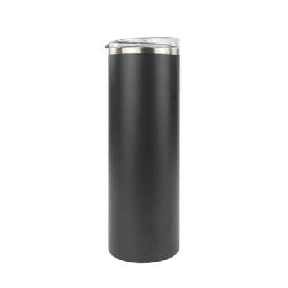 Hogg 20 oz Skinny - Charcoal Gray, Powder Coated Tumblers for Laser Engraving, Engravable Tumblers Bulk, Stainless Steel Cups Bulk, Insulated Cups with Lids - color: Charcoal Gray