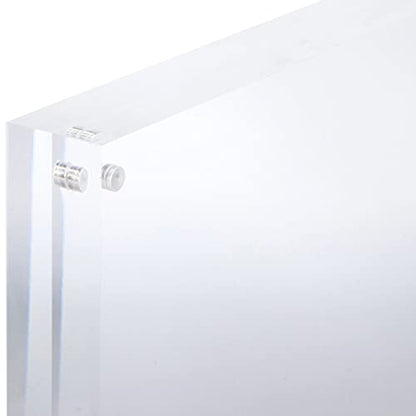 SimbaLux Magnetic Acrylic Picture Photo Frame 8x10 inches UV Protection | 24mm Thick, Clear Glass Like, Double Sided Frameless Desktop Floating Display, Free Standing, 20% Thicker than Most, 1 Pack - size: 8" x 10"