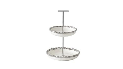 Pampa Bay Mini 2 Tier Stand (Silver Salerno) - color: Silver Salerno