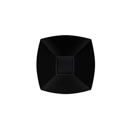 4 Pack Disposable Black Plastic Serving Bowls Square Party Candy Use 8oz | Square Design. Disposable Party Tableware. Salad, Fruit & Candy Use. Candy Buffet Containers. Black Plastic. - color: Black, size: 8 OUNCE