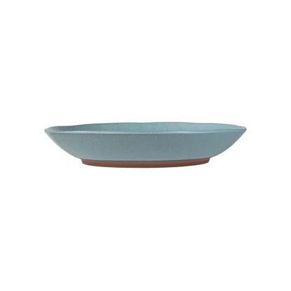 Sango 16-Piece Stoneware Dinnerware Set for 4, Semi-Matte Teal Plates and Bowls Sets with Rustic Speckled Glaze, Ceramic Dish Set, Elegant Boho Farmhouse Dishes, Microwave & Dishwasher Safe, Kaya Blue - color: Blue