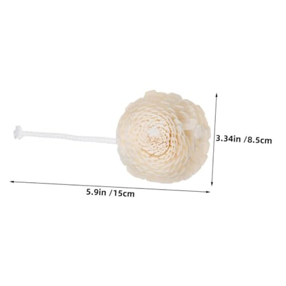 NOLITOY Diffuser Mixed Sola Flowers, Natural Material Cotton Reed Wood Flowers Decorative Refill Wood Diffuser with Rope