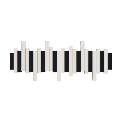 Wall-Mounted Coat Rack Rail Hook with Wood Pegs,Piano Coat Rack Wall Mount,for Small Spaces Entryway Hallway Bathroom(8 Hooks) - size: 8 Hooks