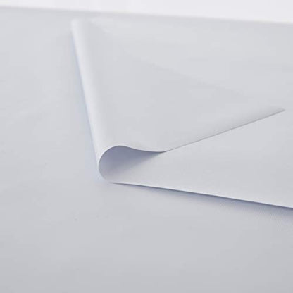 NLMUVW White Square Vinyl Tablecloth Heavy Duty, Small PVC Table Cloth Wipe Clean Table Cover for Kitchen Dining Picnic, 42 x 42 inch - color: White, size: 42" x 42" (Square)