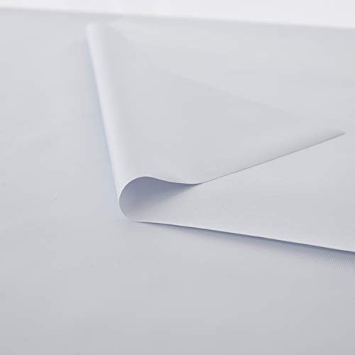 NLMUVW White Square Vinyl Tablecloth 48 Inch 100% Waterproof Oil Proof PVC Table Cloth Wipe Clean Table Cover for Kitchen Dining Picnic, 48 x 48 Inch - color: White, size: 48" x 48" (Square)