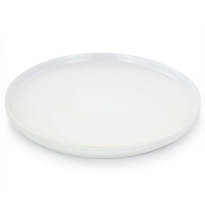 Elama Luxmatte Modern and Contemporary Stoneware Dinnerware Set in Matte, Service for 4 (16, White) - color: White
