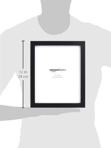 Amazon Basics Rectangular Picture Frame Set for Wall Hanging or Tabletop Display, 8 x 10 in, Black, 5-Pack - size: 8" x 10"