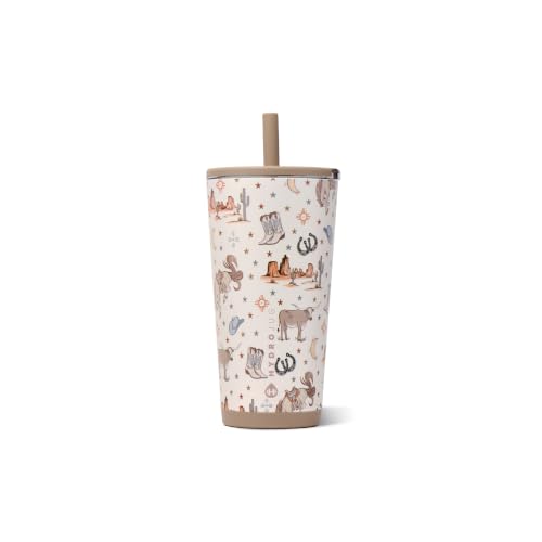 HydroJug Everyday Tumbler 20 oz, Ceramic-Lined Straw Cup, Mesa | Vacuum insulated stainless steel, flexible straw, soft-touch lid, spill-free, cup holder fit, BPA-free, hot & cold drinks - color: Mesa, size: 20 Ounces