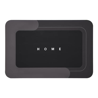 Housego Absorbent Bath Mat, Quick Dry Bath Rug, Non-Slip, 15.7x23.6 Inch, Black - color: Black, size: 1 Rectangular Piece (15.7" x 23.6")