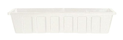Novelty Poly-Pro Plastic Flower Box Planter, White, 24-Inch - color: White, size: 24-Inch