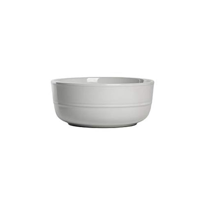 Double Line 6.25"/24 oz Cereal Bowl, Set of 6, White - color: White, size: Cereal Bowl