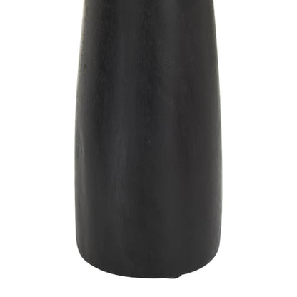 Deco 79 Mango Wood Decorative Candle Holder Pillar Candle Stand, Set of 3 Candlestick Holder 10", 6", 8" H, Black