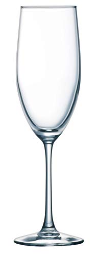 Arc International Luminarc Cachet 8 Ounce Champagne Flute, Set Of 4, glass, Clear - size: 8 oz (Set of 4), style: Ecommerce Packaging