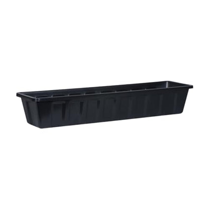 Root & Vessel Poly-Pro Plastic Flower Box Planter, Black, 30-Inch - color: Black, size: 30-Inch
