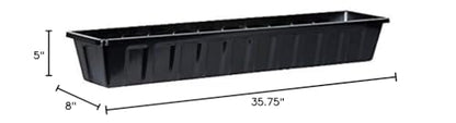 Root & Vessel Poly-Pro Plastic Flower Box Planter, Black, 36-Inch - color: Black, size: 36-Inch