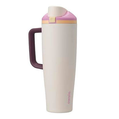 Owala FreeSip Tumbler Stainless Steel Water Bottle 40 oz Daybreak | Triple-Layer Insulation | Leak-Proof Lid with Push-Button | Double Threaded Lid for Left and Right-Handed Drinking - color: Daybreak, size: 40 Ounces