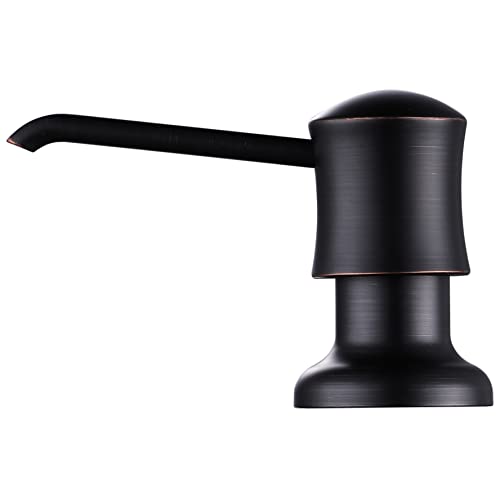 Soap Dispenser for Kitchen Sink (Oil Rubbed Bronze), Built-in and Refill-from-Top Design with Liquid Hand & Dish Soap Bottle | Built-in and Top Refillable, with Soap Bottle, DIY Installation, Fits 1.1–1.5 in Sink Holes, for Dish Soap or Lotion - color: Oi