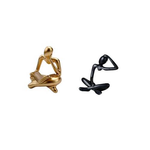 Abstract Reader Figurine Thinker Statue Human Figurine Desk Sculpture Resin Modern Suitable for Office Shelf Home Arrangement Gift Giving Hotel