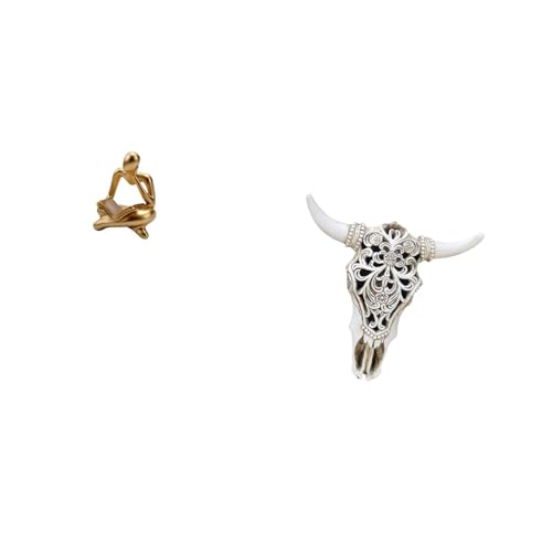 Fenteer Abstract Reader Figurine Thinker Statue Art Crafts Human Figurine Decor Wall Sculpture Crafted from Resin Suitable for Office Shelf Collectibles