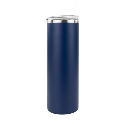 Hogg 20 oz Skinny - Navy Blue, Powder Coated Tumblers for Laser Engraving, Engravable Tumblers Bulk, Stainless Steel Cups Bulk, Insulated Cups with Lids - color: Navy Blue
