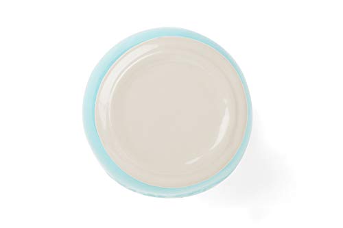 Fox Run Ceramic Mason Jar Holder with Sponge, 3.5 x 3.5 x 5 inches, Blue - style: Sponge Holder