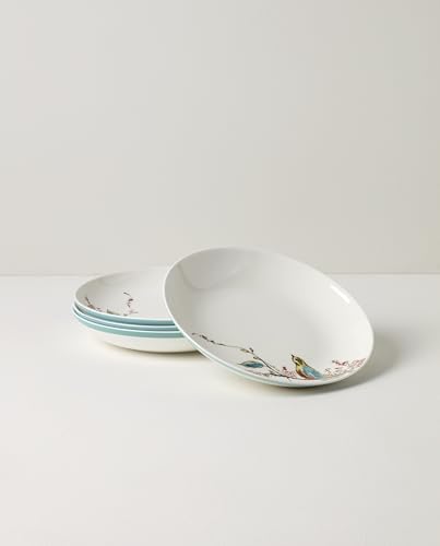 Lenox Chirp Porcelain Pasta Bowl Set for 4, 24oz | dishwasher safe, microwave safe | kitchen and dining essential | 24oz, salad bowls, gift for women, bowls - style: Pasta Bowls, Set of 4