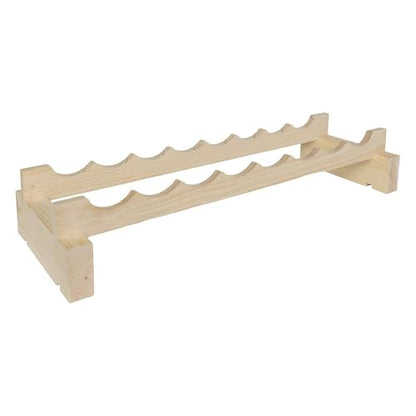8 Bottle Wide Wine Rack Natural Pine - color: Natural Pine