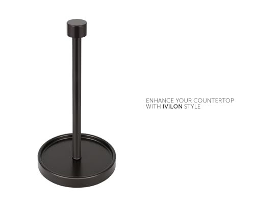 Ivilon Countertop Paper Towel Holder - Modern End Cap Minimalist Design - Color Oil Rubbed Bronze - color: Oil Rubbed Bronze