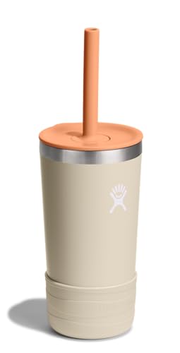 Hydro Flask Kids 12 Oz Tumbler with Lid and Straw for School - Insulated Stainless Steel in Coconut Cream - color: COCONUT
